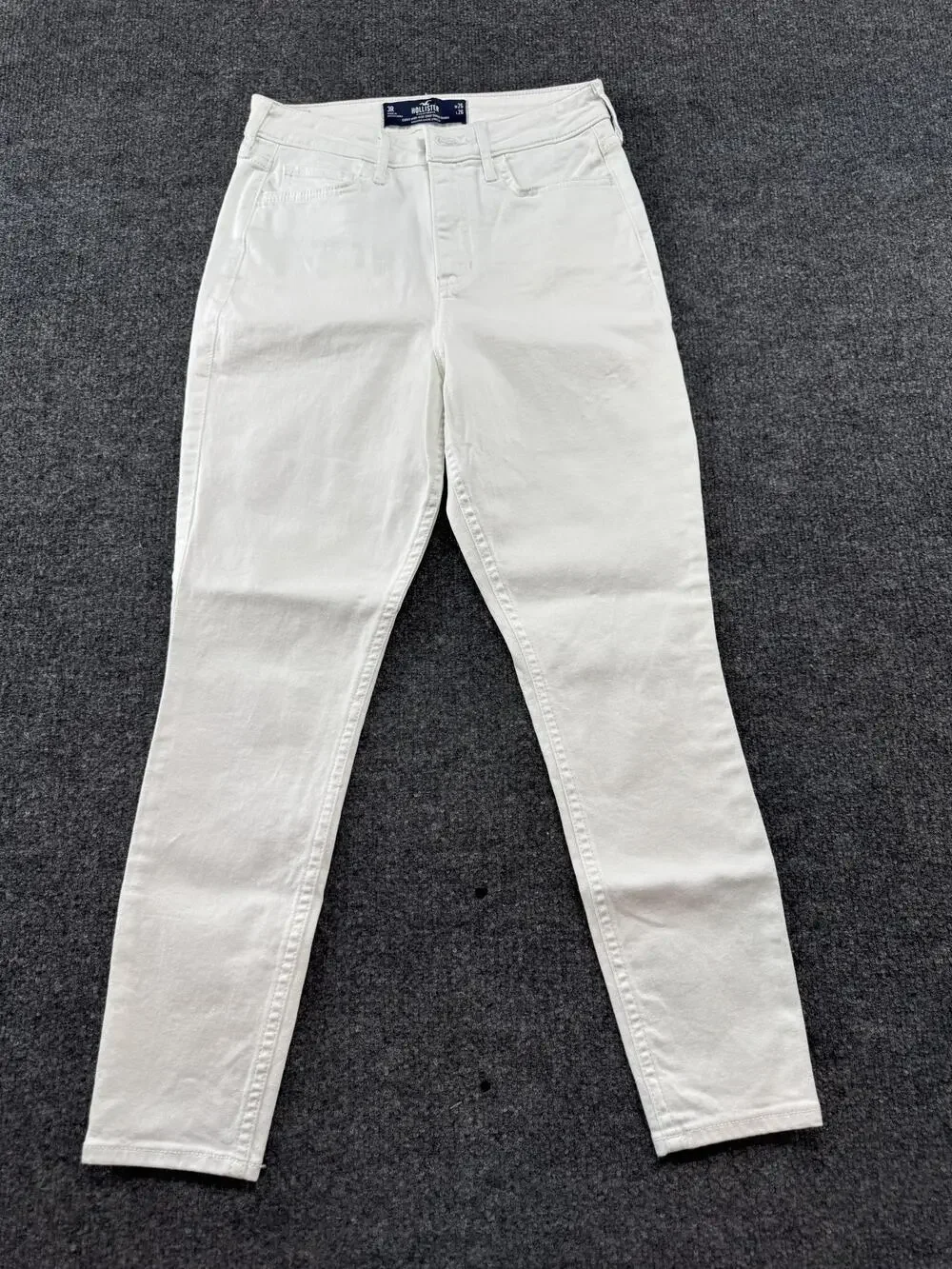 Hollister Jeans Juniors 3R White Curvy High Rise Crop Super Skinny Denim Pants